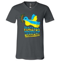 Peace For Ukraine Bird V-Neck T-Shirt