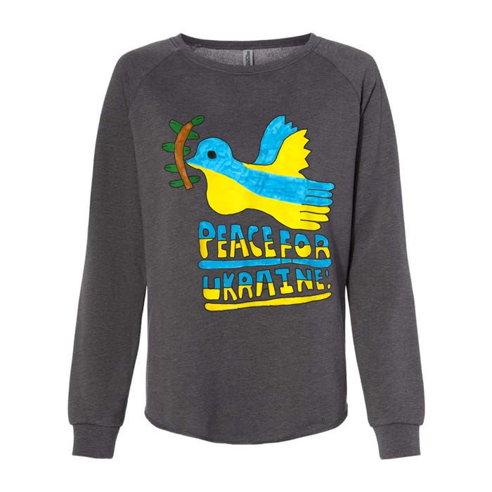 Peace For Ukraine Bird Womens California Wash Sweatshirt