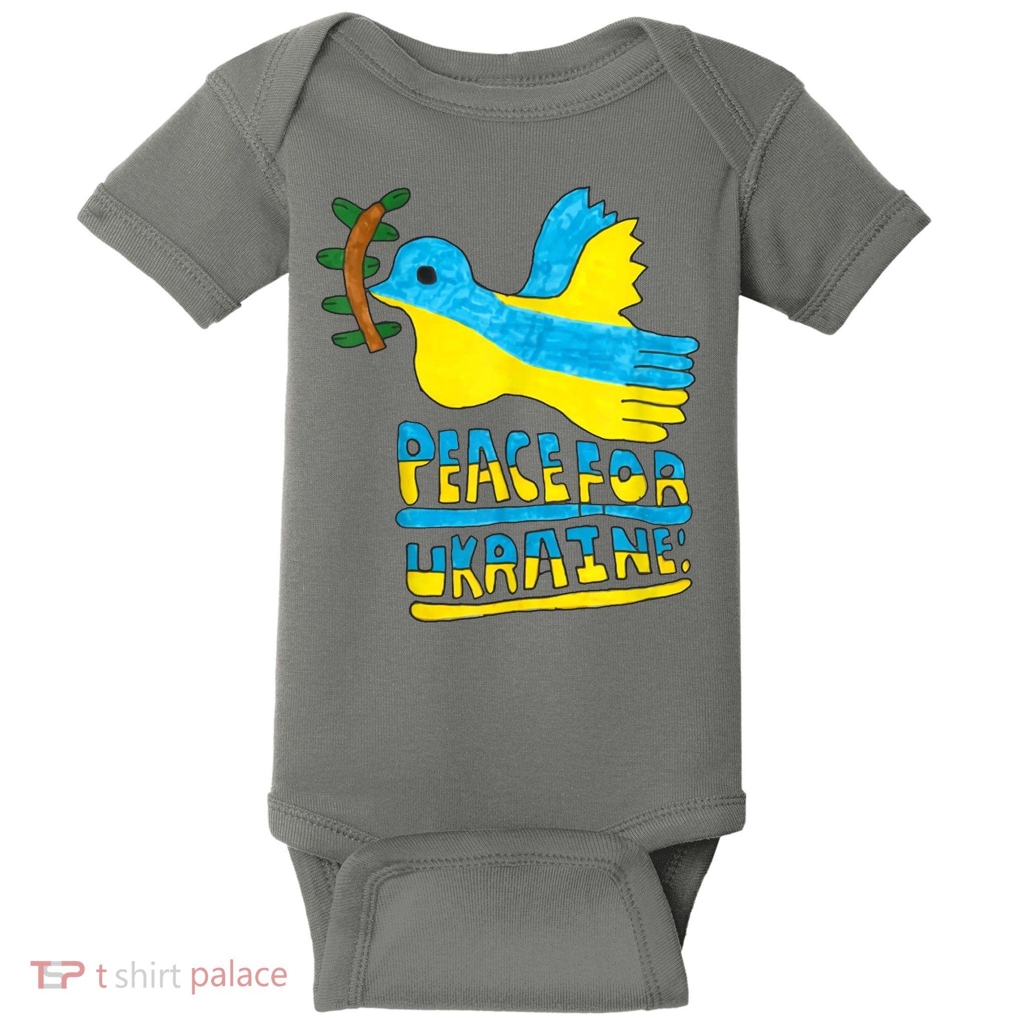 Peace For Ukraine Bird Baby Bodysuit
