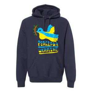 Peace For Ukraine Bird Premium Hoodie