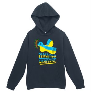 Peace For Ukraine Bird Urban Pullover Hoodie