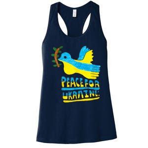 Peace For Ukraine Bird Women's Racerback Tank