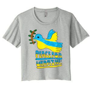 Peace For Ukraine Bird Women's Crop Top Tee