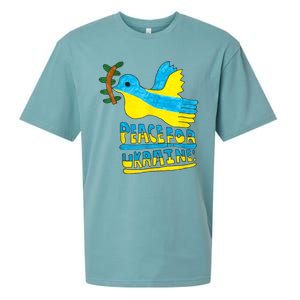 Peace For Ukraine Bird Sueded Cloud Jersey T-Shirt