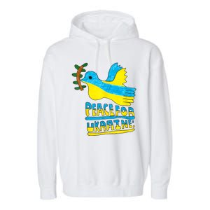 Peace For Ukraine Bird Garment-Dyed Fleece Hoodie