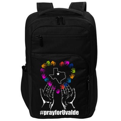 Pray For Uvalde Colorful Handprints Impact Tech Backpack