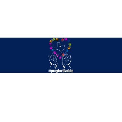 Pray For Uvalde Colorful Handprints Bumper Sticker