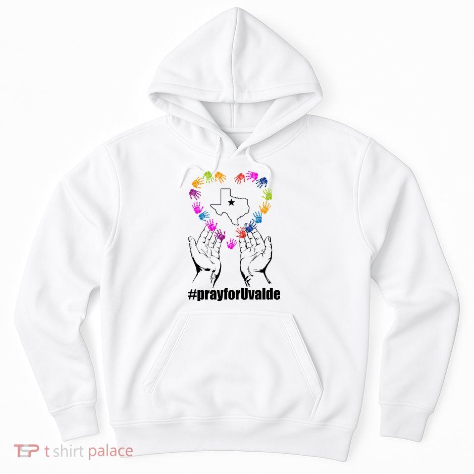 Pray For Uvalde Colorful Handprints Hoodie