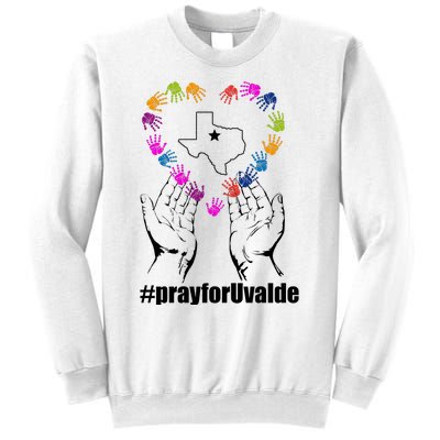 Pray For Uvalde Colorful Handprints Sweatshirt