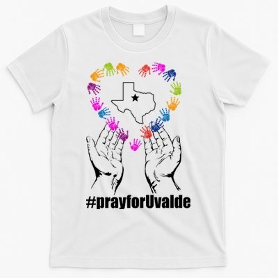 Pray For Uvalde Colorful Handprints T-Shirt