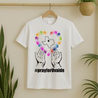 Pray For Uvalde Colorful Handprints T-Shirt