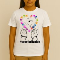 Pray For Uvalde Colorful Handprints T-Shirt