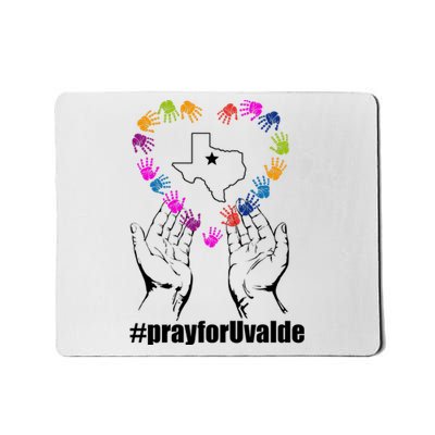 Pray For Uvalde Colorful Handprints Mousepad