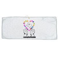 Pray For Uvalde Colorful Handprints Large Microfiber Waffle Golf Towel