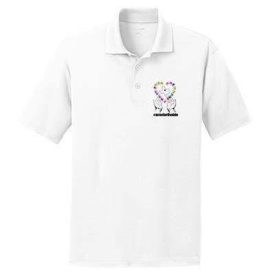 Pray For Uvalde Colorful Handprints PosiCharge RacerMesh Polo