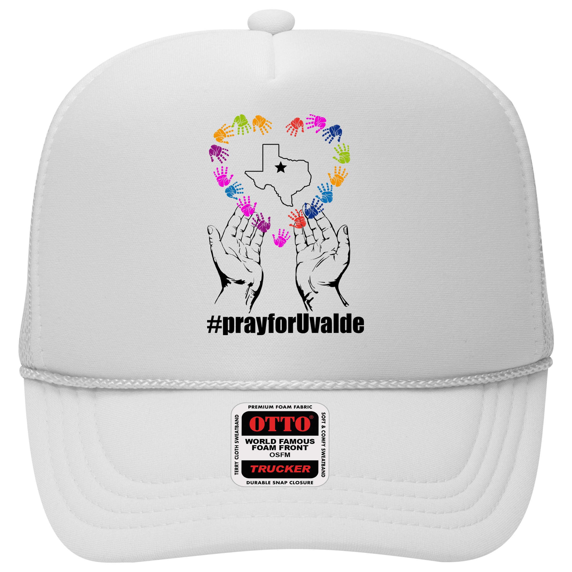 Pray For Uvalde Colorful Handprints Hat