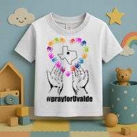 Pray For Uvalde Colorful Handprints Toddler T-Shirt