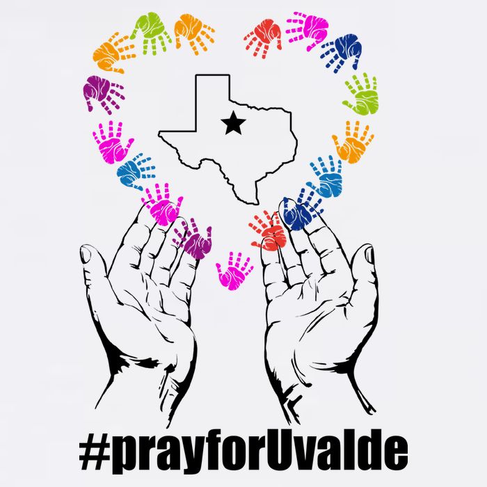 Pray For Uvalde Colorful Handprints Toddler T-Shirt