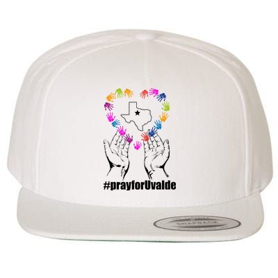 Pray For Uvalde Colorful Handprints Wool Snapback Cap