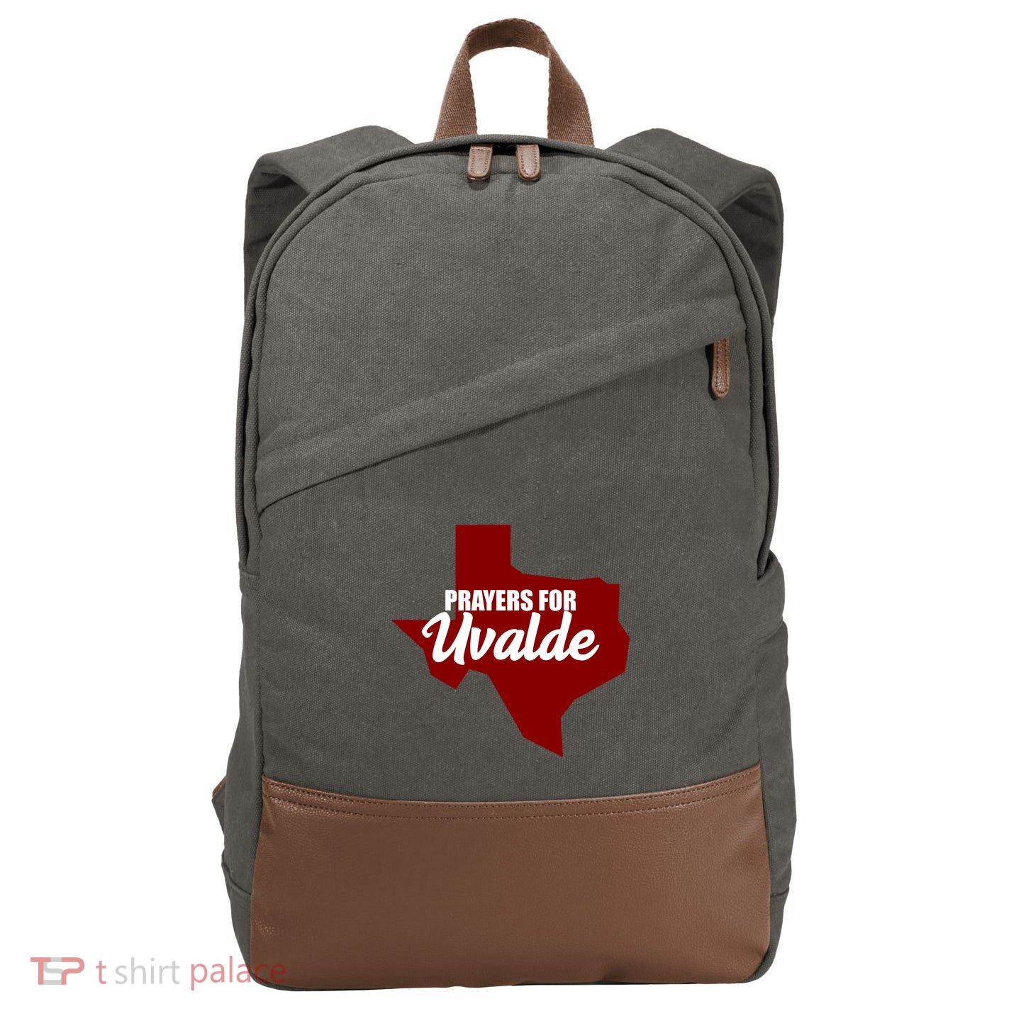 Prayers For Uvalde Texas Strong Cotton Canvas Backpack
