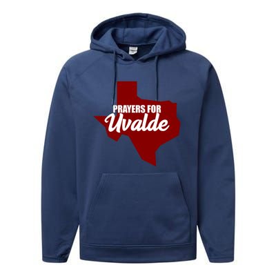 Prayers For Uvalde Texas Strong Performance Fleece Hoodie