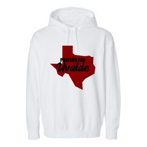 Prayers For Uvalde Texas Strong Garment-Dyed Fleece Hoodie