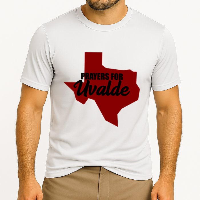 Prayers For Uvalde Texas Strong Cooling Performance Crew T-Shirt