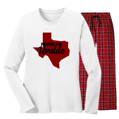 Prayers For Uvalde Texas Strong Women's Long Sleeve Flannel Pajama Set 