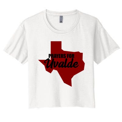 Prayers For Uvalde Texas Strong Women's Crop Top Tee