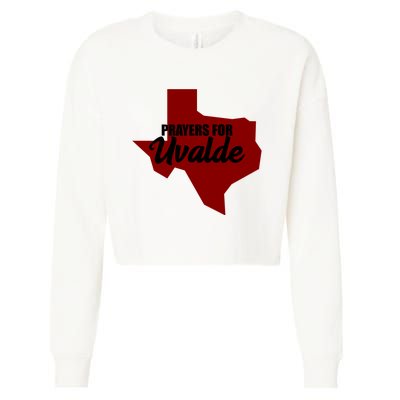 Prayers For Uvalde Texas Strong Cropped Pullover Crew