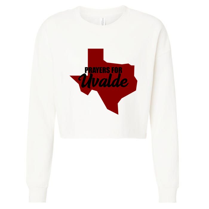 Prayers For Uvalde Texas Strong Cropped Pullover Crew