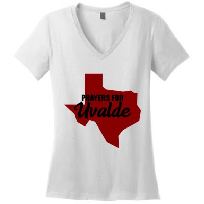 Prayers For Uvalde Texas Strong Women's V-Neck T-Shirt
