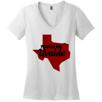 Prayers For Uvalde Texas Strong Women's V-Neck T-Shirt