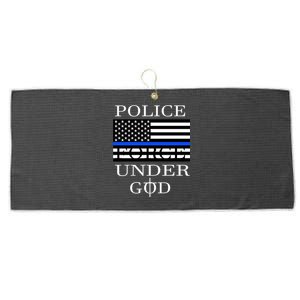 Police Force Under God One Nation Under God Funny Gift Large Microfiber Waffle Golf Towel