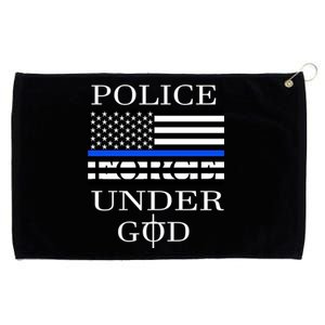 Police Force Under God One Nation Under God Funny Gift Grommeted Golf Towel