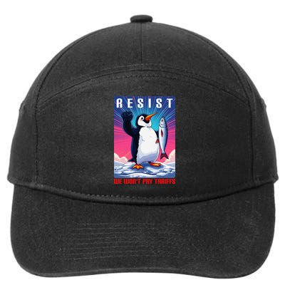 Penguin Flippers Up Resist Funny Penguins Against Trump 7-Panel Snapback Hat