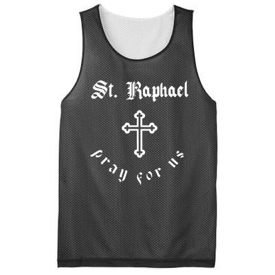 Pray For Us St. Raphael Mesh Reversible Basketball Jersey Tank