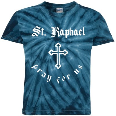 Pray For Us St. Raphael Kids Tie-Dye T-Shirt