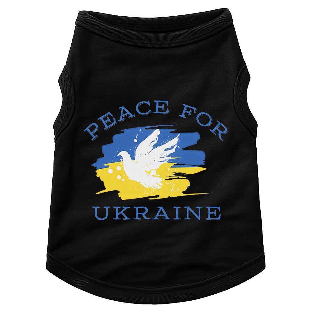 Peace For Ukraine Flag I Stand With Ukraine Support Ukraine Doggie Tank