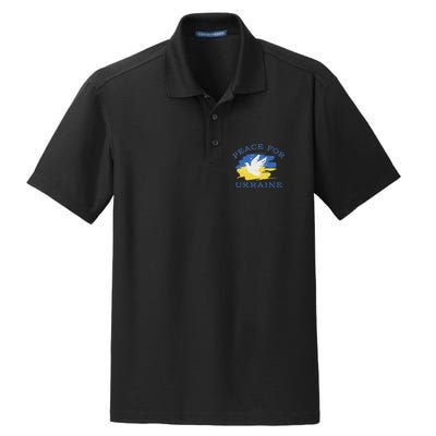 Peace For Ukraine Flag I Stand With Ukraine Support Ukraine Dry Zone Grid Polo