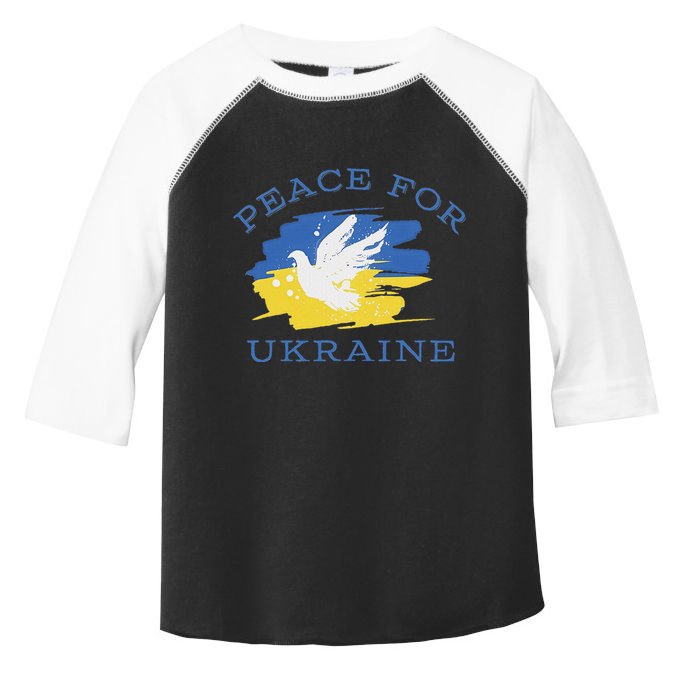 Peace For Ukraine Flag I Stand With Ukraine Support Ukraine Toddler Fine Jersey T-Shirt