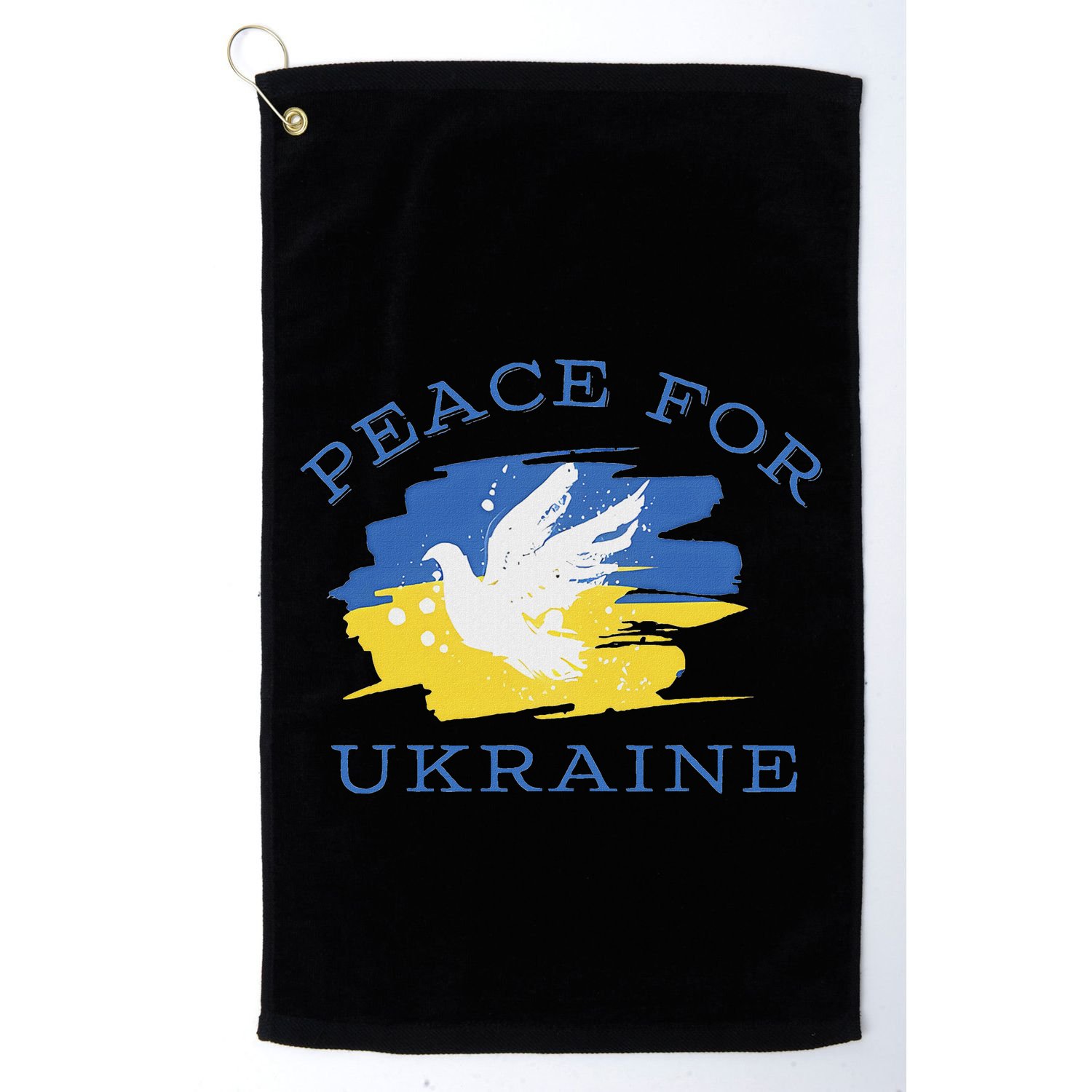 Peace For Ukraine Flag I Stand With Ukraine Support Ukraine Golf Towel