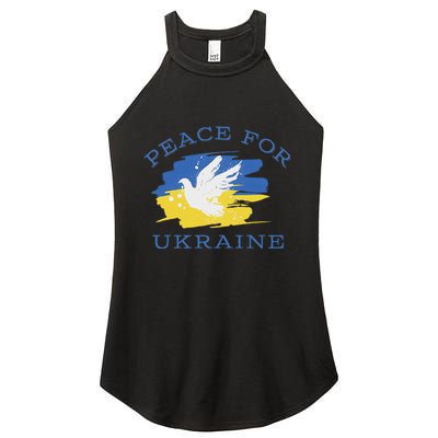 Peace For Ukraine Flag I Stand With Ukraine Support Ukraine Women's Perfect Tri Rocker Tank