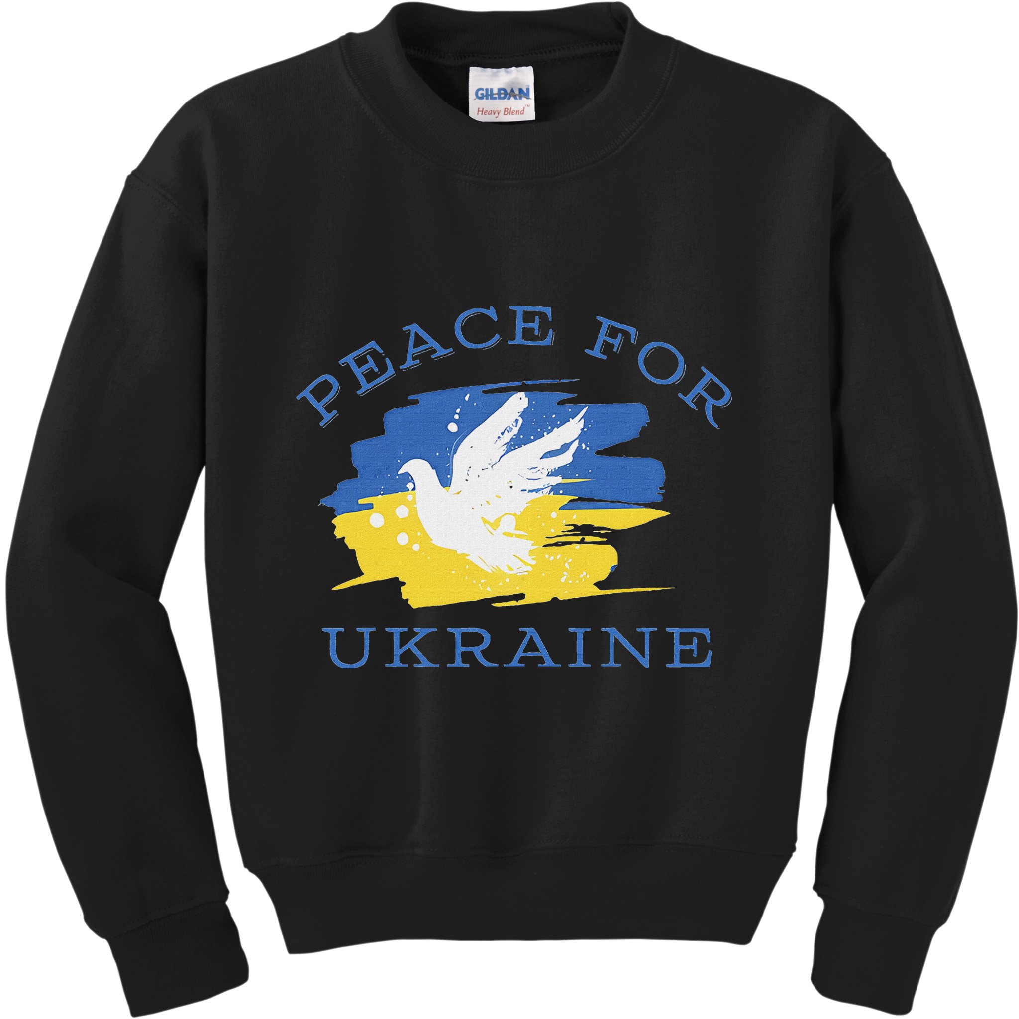 Peace For Ukraine Flag I Stand With Ukraine Support Ukraine Kids Sweatshirt