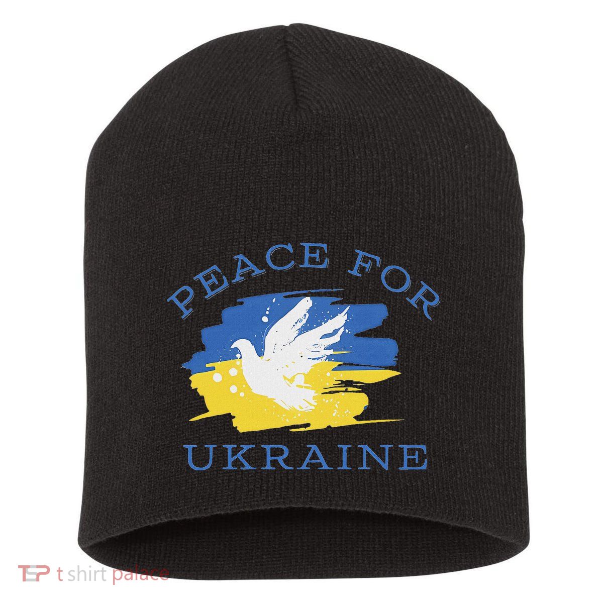 Peace For Ukraine Flag I Stand With Ukraine Support Ukraine Short Acrylic Beanie