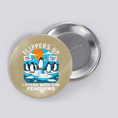 Penguin Flippers Up I Stand With The Penguins Button