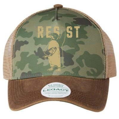 Penguin Flippers Up Resist Funny Penguins Against Trump Legacy Tie Dye Trucker Hat