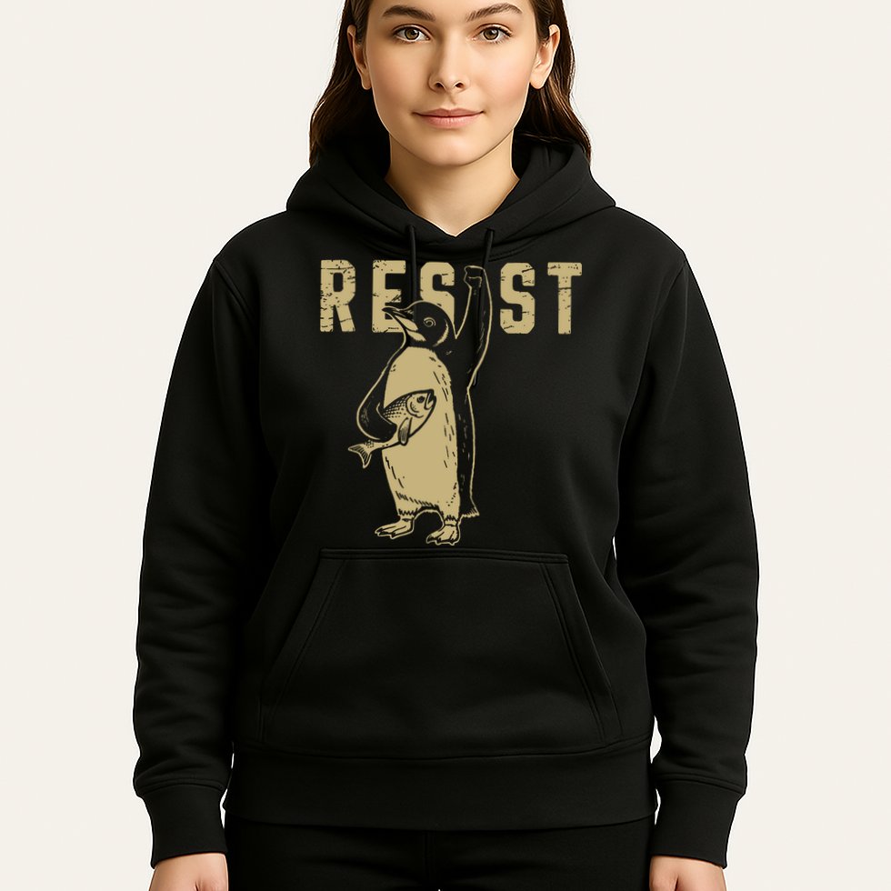 Penguin Flippers Up Resist Funny Penguins Against Trump Hoodie