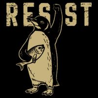 Penguin Flippers Up Resist Funny Penguins Against Trump Drawstring Bag
