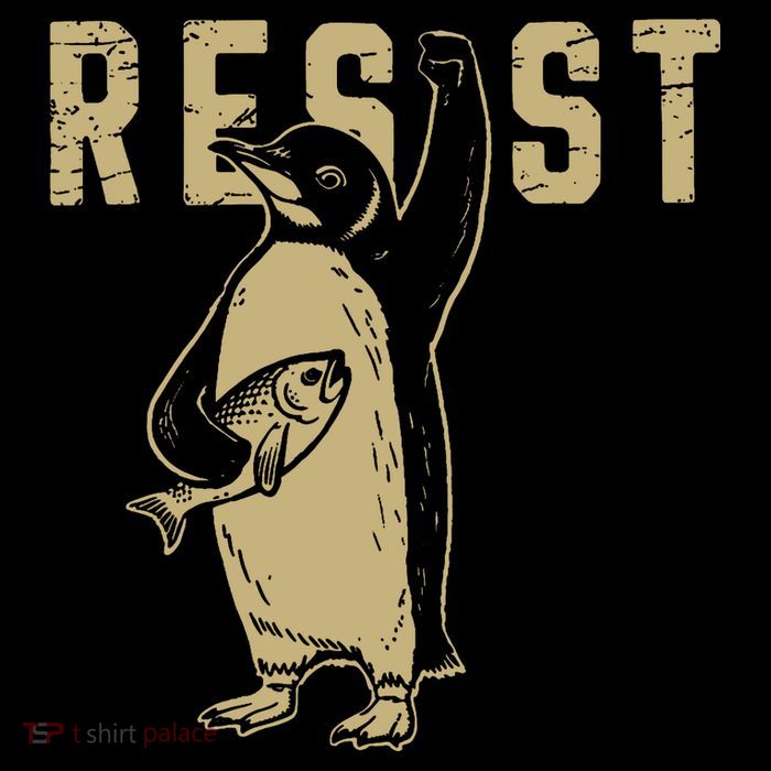 Penguin Flippers Up Resist Funny Penguins Against Trump Wool Snapback Cap